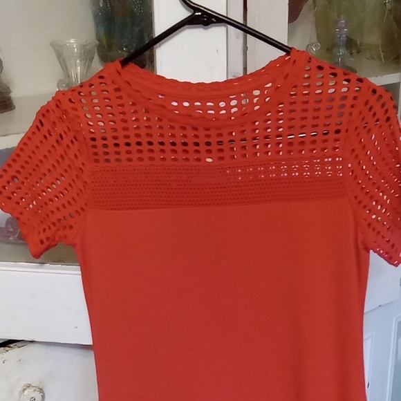 GUC Michael Michael Kors red midi dress size XS short sleeve - Picture 4 of 8